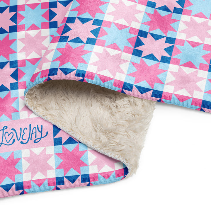 Quilting B Sherpa blanket